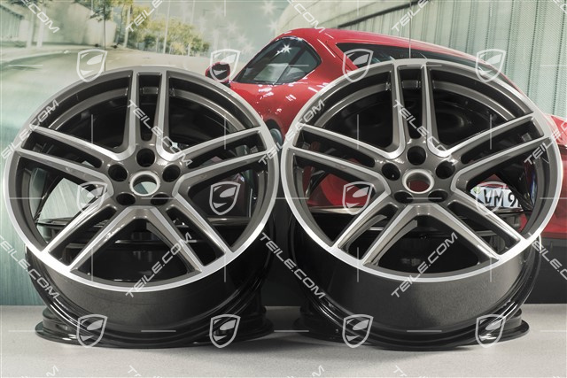 20" Felgensatz "Macan Turbo", 9J x 20 ET26 + 10J x 20 ET19, CMS, Titan