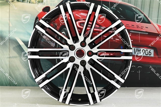 21'' Turbo III, Felge 10J x 21 ET19, schwarz hochglanz