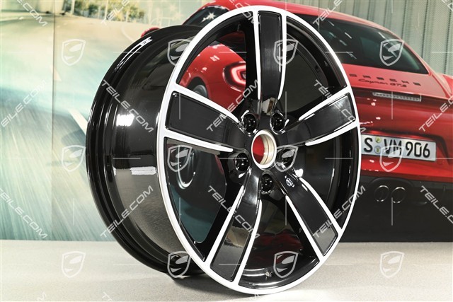 20" Komplet felg Carrera Sport, 8,5J x 20 ET49 + 11,5J x 20 ET56, czarny wysoki połysk