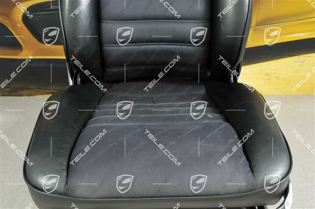 Seat, leatherette, Black, R