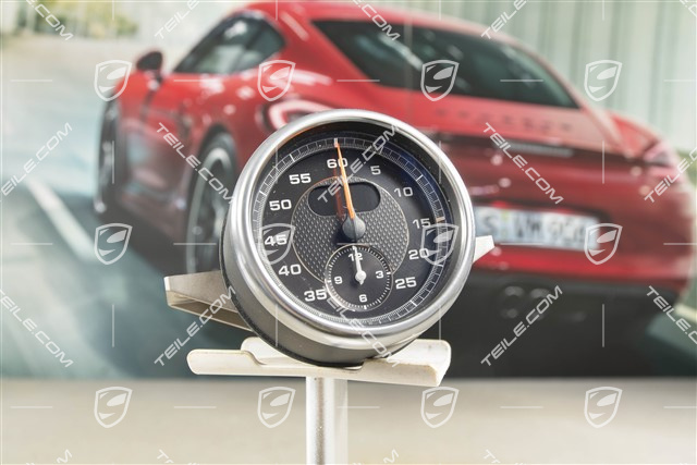 Stopwatch, black-coloured instrument dials