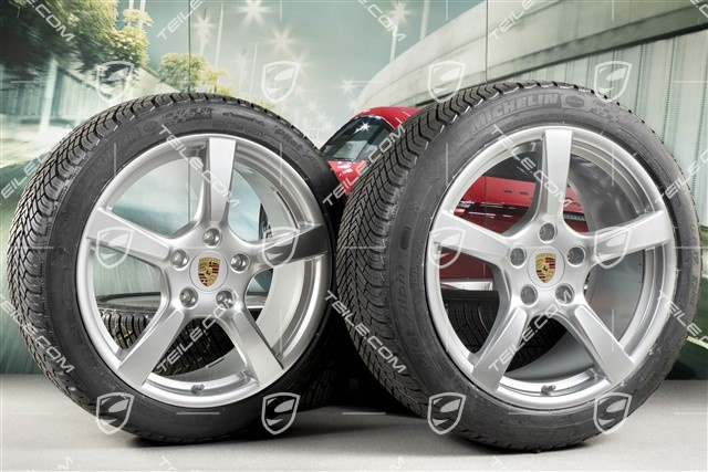 19" Cayman S Winterräder Satz, Felgen 8J x 19 ET57 + 10J x 19 ET45, Michelin Pilot Alpin 4 Winterreifen 235/40 R19 + 265/40 R19