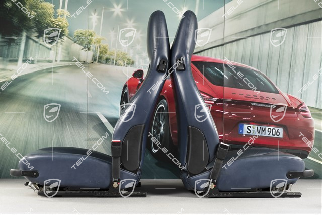 Seats, el. adjustable, Heating, leather/leatherette, Midnight blue, set (L+R)