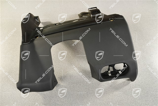 Dolna część deski rozdzielczej, Skóra, Czarna