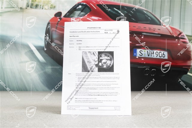 Uzupełnienie / rozszerzenie o pakiet Sport Plus, dla samochodu nie wyposażonego w kompas / wymaga kodowania