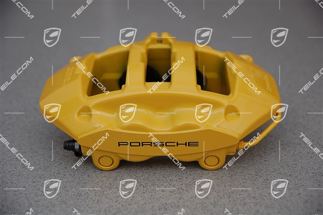 PCCB fixed calliper for ceramic brake disc, yellow, Turbo, R