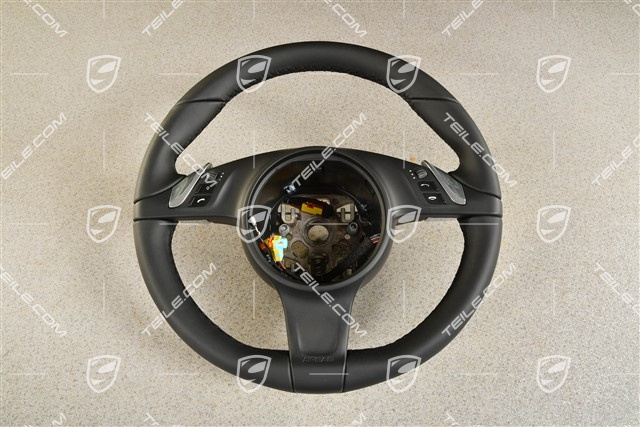 Multifunction steering wheel, PDK, Smooth Leather, Black