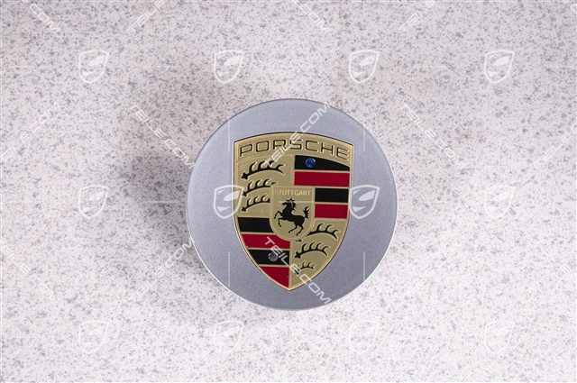 Hub cap set, platinum silver, crest coloured