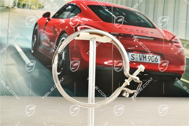 Exhaust catalityc converter tensioning / restraining strap / clamp