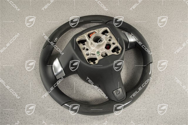 Lenkrad / Multifunktionslenkrad, PDK, beheizbar, CARBON, Schwarz