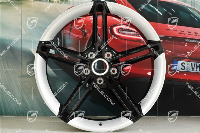 21-inch wheel rim Mission E Design, 11,5J x 21 ET66, diamond silver + black high gloss