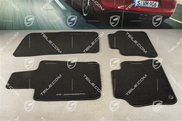 Dywaniki welurowe, komplet, czarne PZ-BENSBERG