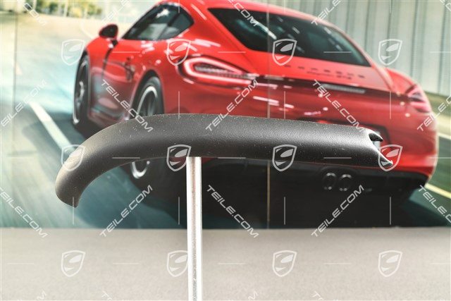 Blende / Handbremshebel Abdeckung, Leder schwarz