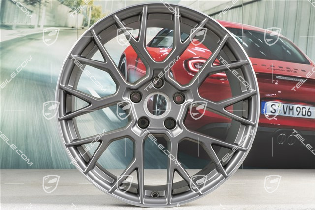 20+21" Komplet felg RS Spyder, felgi: przednie 8,5J x 20 ET53 + tylne 11,5J x 21 ET67, platinum satynowy półmat