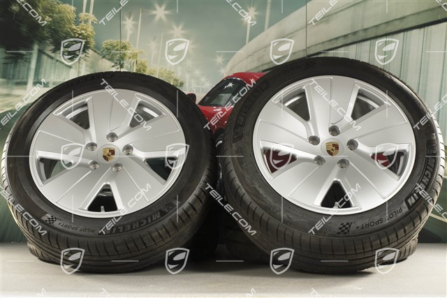 19" koła letnie Taycan S, komplet, felgi 8J x 19 ET50 + 10J x 19 ET47, + opony letnie Michelin 225/55 R19 + 275/45 R19