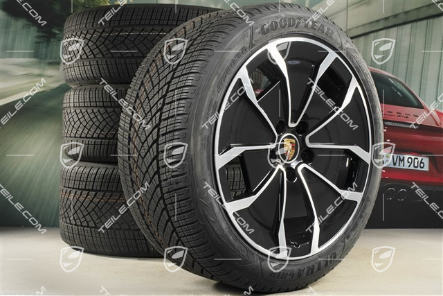 20" koła zimowe Turbo Aero Design, komplet, felgi 9J x 20 ET54 + 11J x 20 ET60 + NOWE opony zimowe Goodyear 245/45 R20 + 285/40 R20