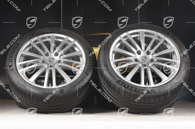 20" Panamera Design Sommerräder, Felgen 9,5J x 20 ET71 + 11,5J x 20 ET68 + Michelin Sommerreifen 275/40 ZR20 + 315/35 ZR20, mit RDK-Sensoren