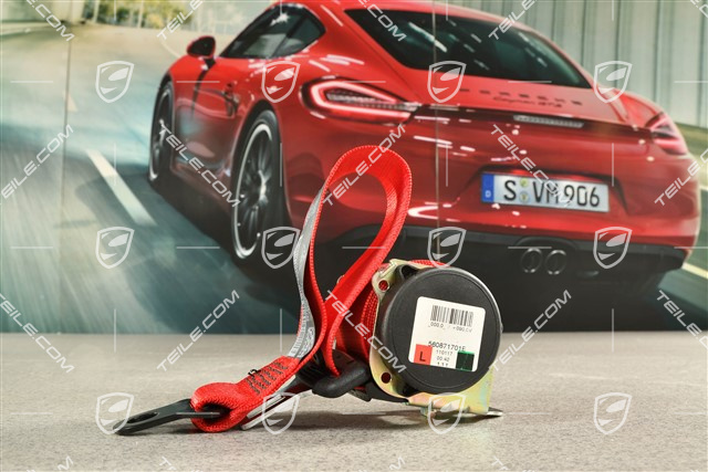 Targa, Seat belt, rear, Guards Red, L