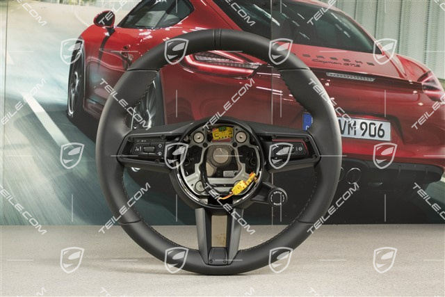 Sports Steering wheel GT leather, multifunction, black/black leather