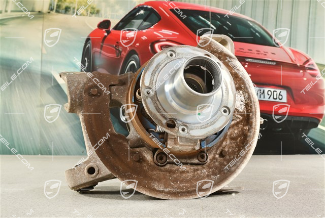 Zwrotnica, na centralną śrubę, tylna oś skrętna, kompletna, L