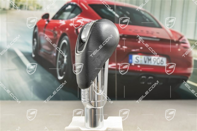 Wählhebel / Schaltknopf, Leder, PDK, Schwarz