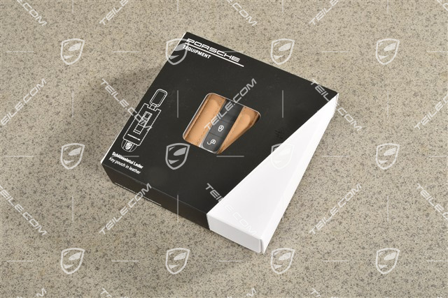 Schlüsseltasche Schlüsseletui aus Leder, Luxorbeige