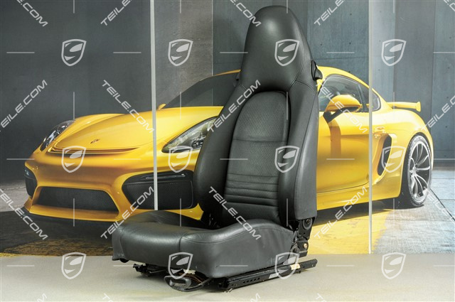 Sitz, manual einstellbar, Leder/Kunstleder, Schwarz, beschädigt, R