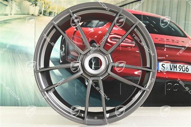 21-inch wheel rim Turbo S, 11J x 21 ET66, Platinum satin matt