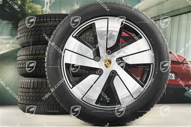 19" Taycan S Winterräder Satz, Felgen 8J x 19 ET50 + 10J x 19 ET47, Continental Winterreifen 225/55 R19 + 275/45 R19