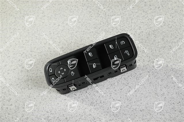 Przycisk elektrycznie sterowanych szyb, Strona kierowcy, Czarny mat