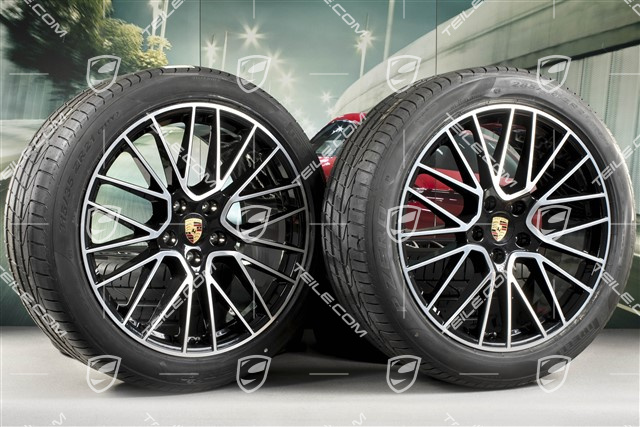 21-inch Cayenne RS Spyder summer wheel set, rims 9,5J x 21 ET46 + 11,0J x 21 ET58 + Pirelli P Zero summer tyres 285/40 R21 + 315/35 R21, with TPMS, EXCLUSIVE
