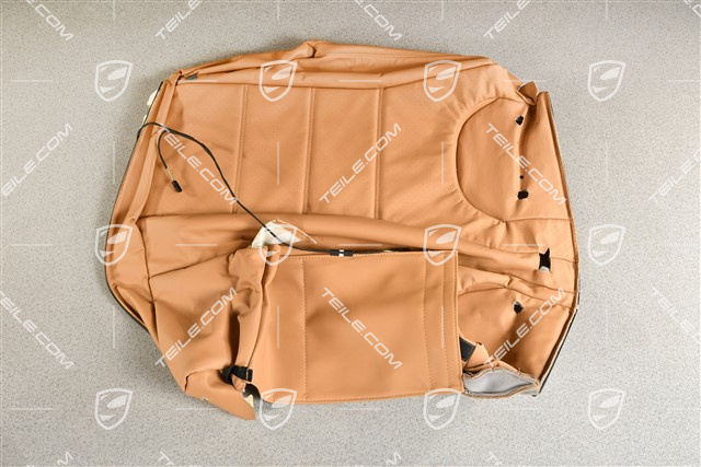 Back seat backrest cover, smooth leather, Sand Beige, R