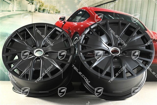 20-inch Turbo S Aero Design wheel rim set, 9J x 20 ET54 + 11J x 20 ET60, in anthracite grey