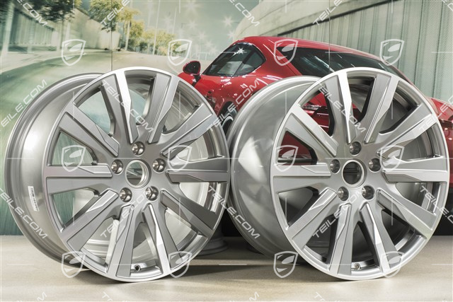 20" Taycan Tequipment Design Felgensatz, 9J x 20 ET54 + 11J x 20 ET60, platinsilber
