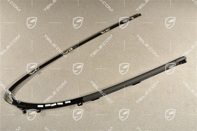 Trim strip / moulding / door shaft incl. seal, rear, Glossy Black, L