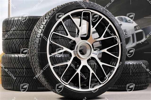 20" Turbo S central locking winter wheel set for Turbo S, wheels 8,5J x 20 ET51 + 11J x 20 ET59 + NEW Michelin Pilot Alpin PA4 winter tyres 245/35 R20+295/30 R20, TPMS