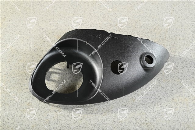 Osłona / obudowa dolna lusterka, Oświetlenie dodatkowe i Real Top View, czarna, R