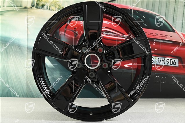20-inch wheel rim set Carrera Sport, 8,5J x 20 ET57 + 10,5J x 20 ET51, black high gloss
