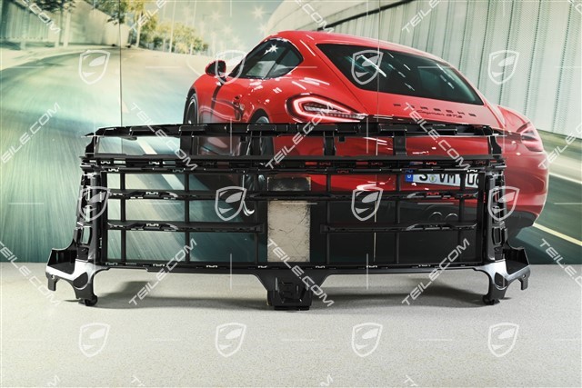 Front bumper Grille centre / middle with ACC, Matte black