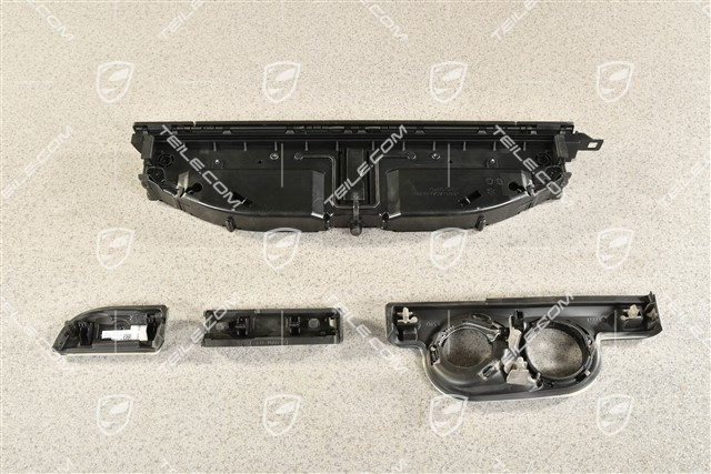 1 Satz Zierleisten fur Fahrzeuginnenraum, Aluminium Schwarz, Getrankehalter