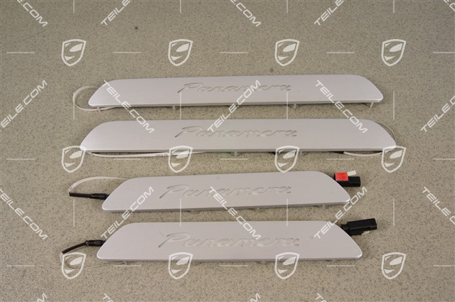 Einstiegleisten mit Beleuchtung, Aluminium Satz