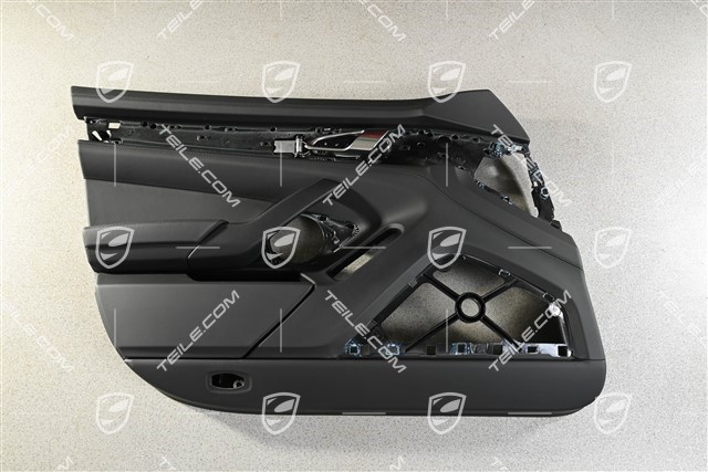 Tapicerka drzwi, Przód, skóra czarna, L