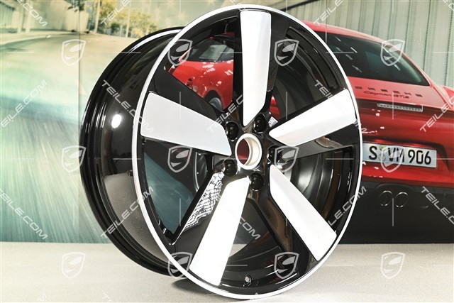 22" Macan Sport Felgensatz, 9J x 22 ET29 + 11J x 22 ET47, schwarz hochglanz