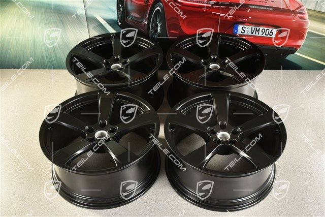 20" komplet felg "Macan Sport", 9J x 20 ET26 + 10J x 20 ET19, czarny satynowy półmat