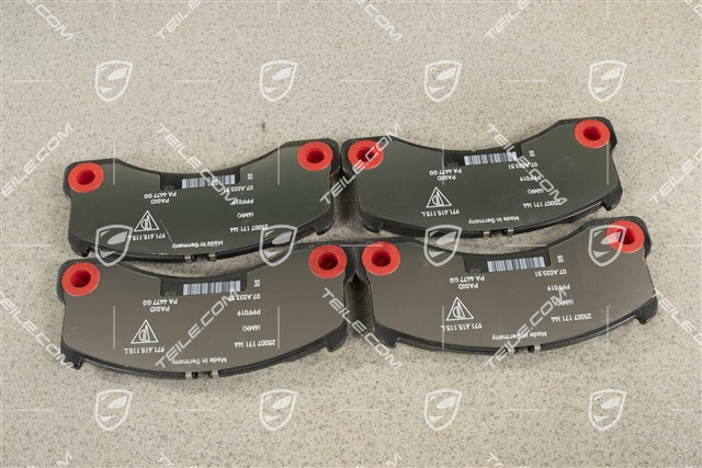 Bremsbelagsatz, 18", Silber Bremssattel, 19" Silber/Rot/Grün/Schwarz Bremssattel, 20" Rot Bremssattel, L+R