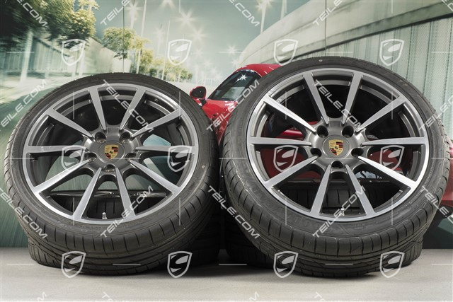 20" Carrera Classic Sommerräder Satz, Felgen 8J x 20 ET57 + 10J x 20 ET45 + GoodYear Sommerreifen 235/35 ZR20 + 265/35 ZR20, mit RDK-Sensoren