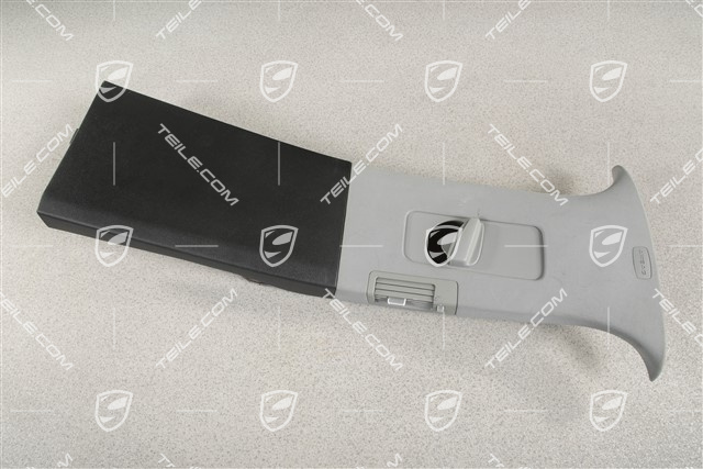 Verkleidung B-Säule, satinschwarz / stahlgrau, R