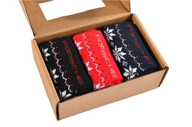 Set of 3 pairs of socks – Christmas dark blue/red 36-38