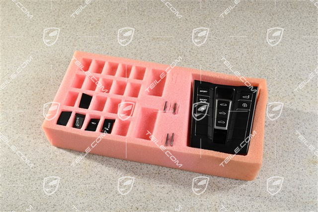 Kombischalter / Bedienteil, Mittelkonsole, Reparatursatz, Coupe, Schiebedach, Mattschwarz/hochglanzc