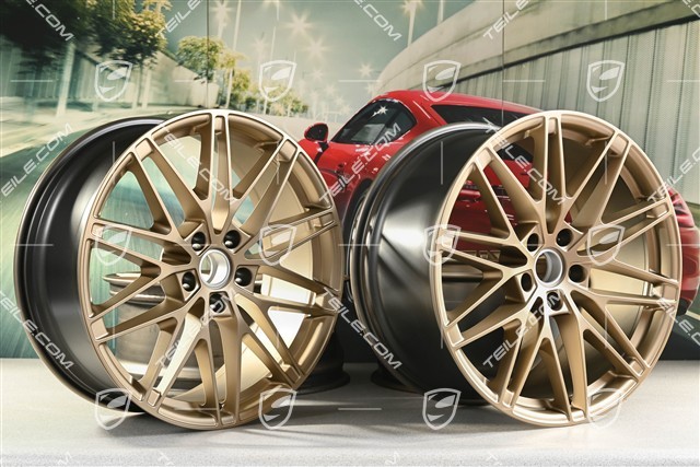 22" Macan RS Spyder Design wheel set, 9J x 22 ET29 + 11J x 22 ET47, neodyme